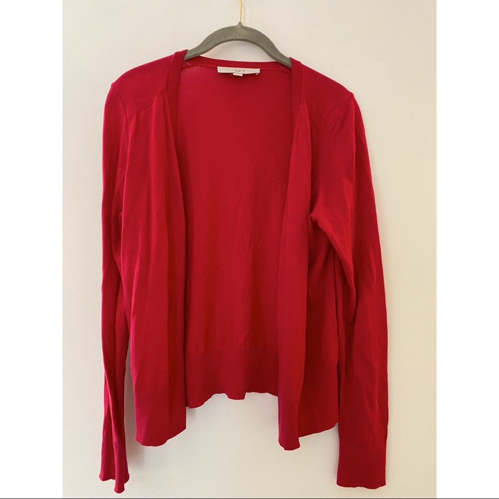 Hot pink cardigan from Loft!
